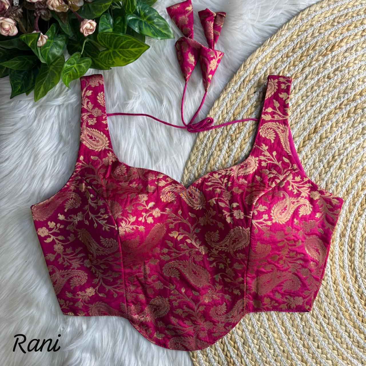 HEAVY JARI BANARASI CORSET STYLE BLOUSE