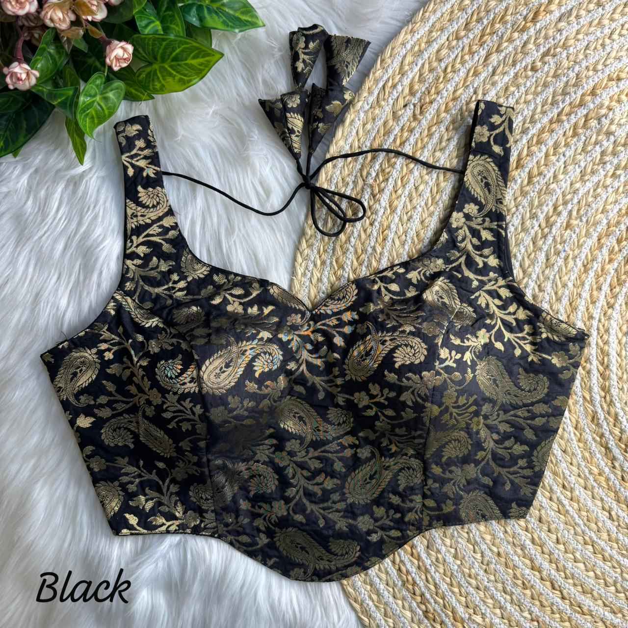HEAVY JARI BANARASI CORSET STYLE BLOUSE