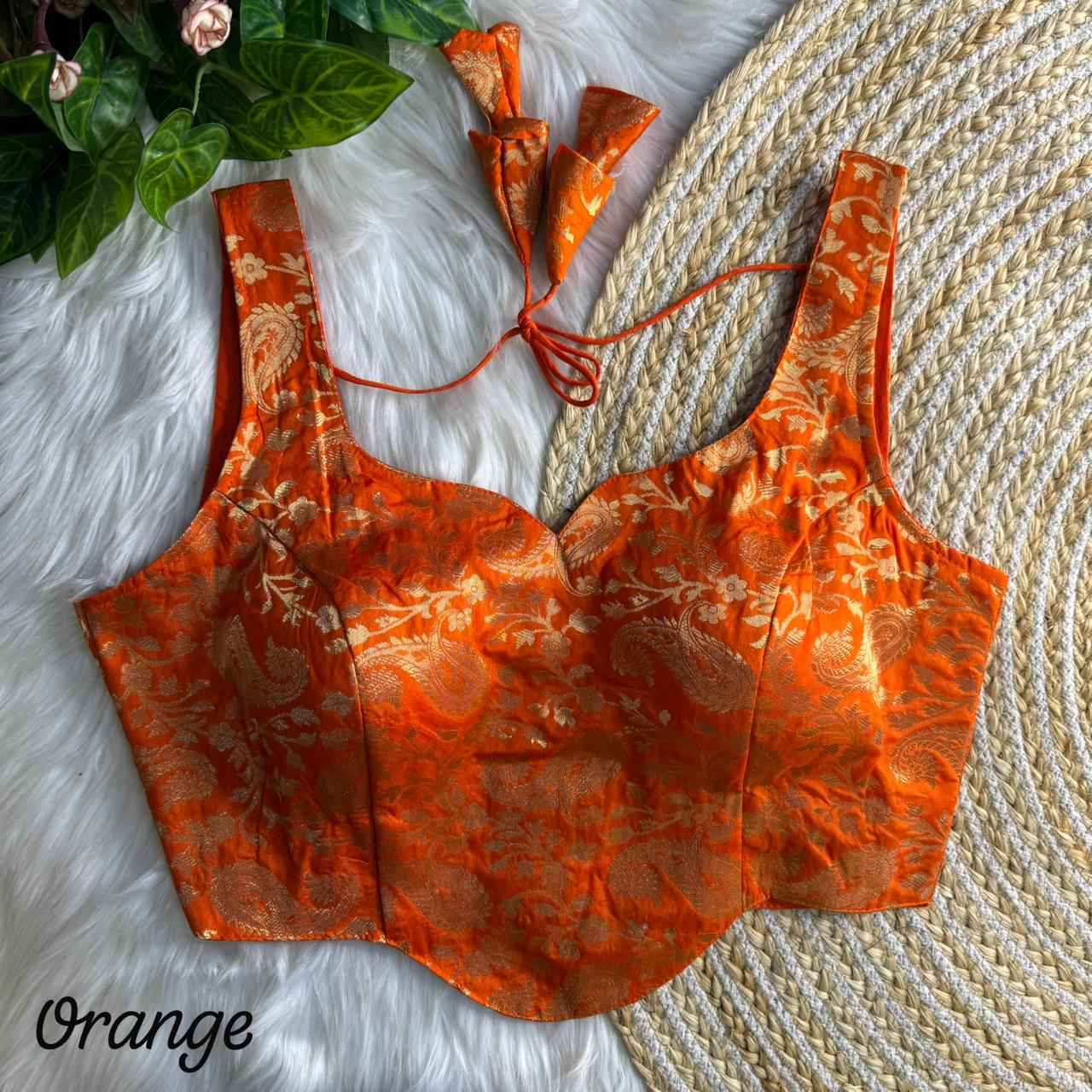 HEAVY JARI BANARASI CORSET STYLE BLOUSE