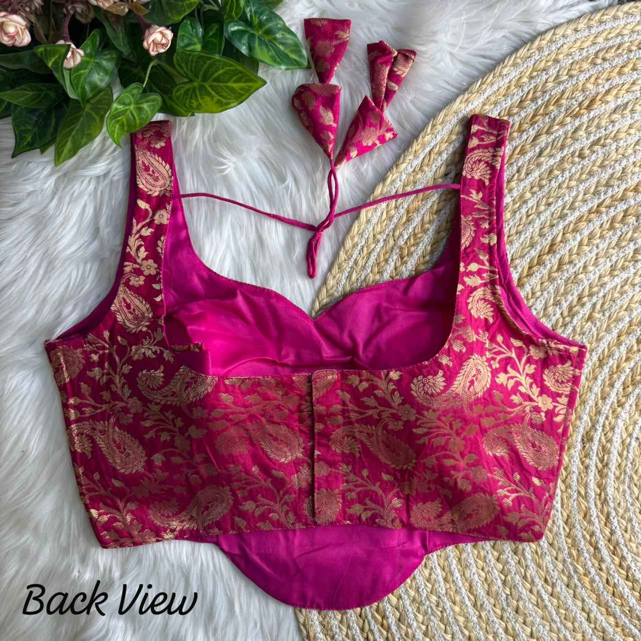 HEAVY JARI BANARASI CORSET STYLE BLOUSE