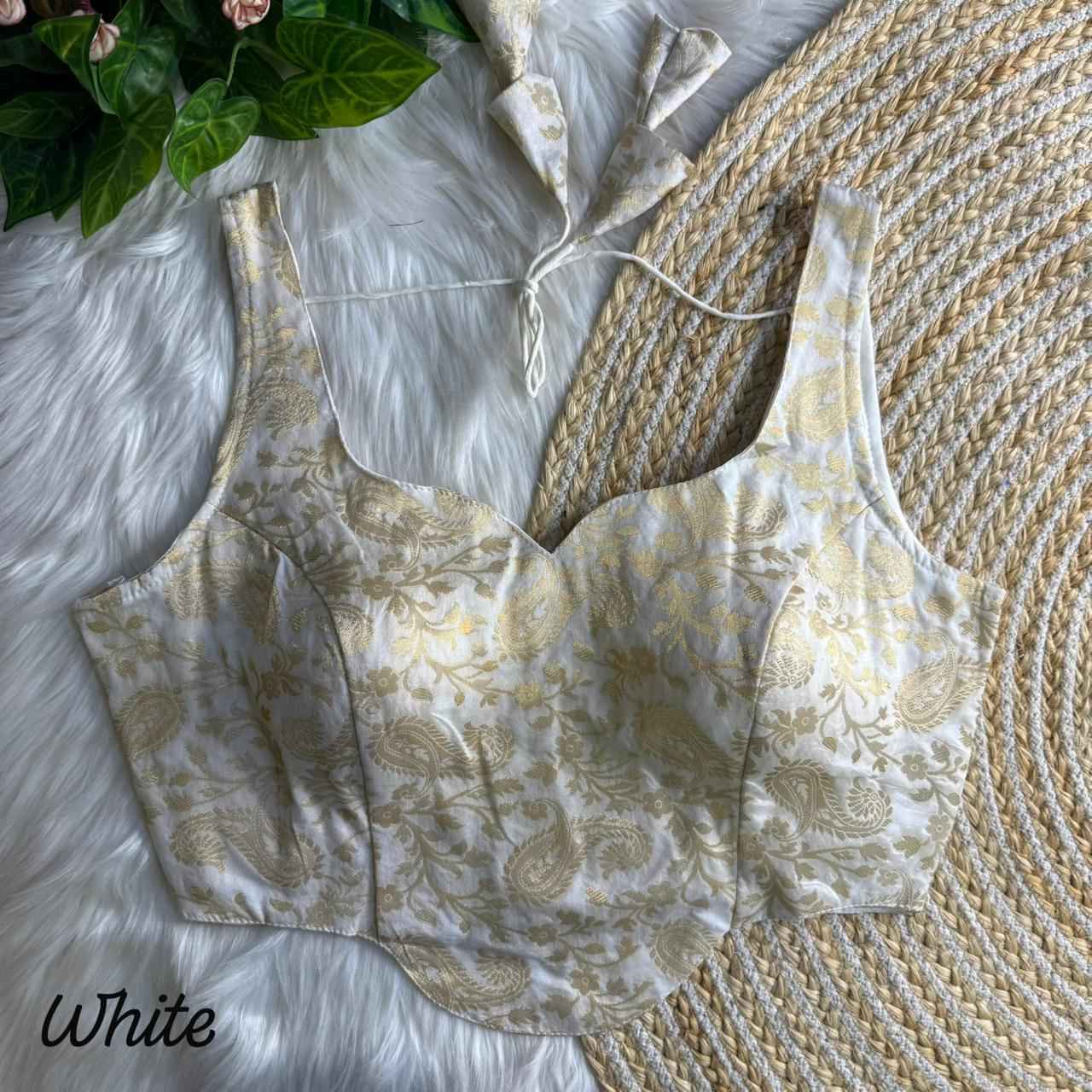 HEAVY JARI BANARASI CORSET STYLE BLOUSE