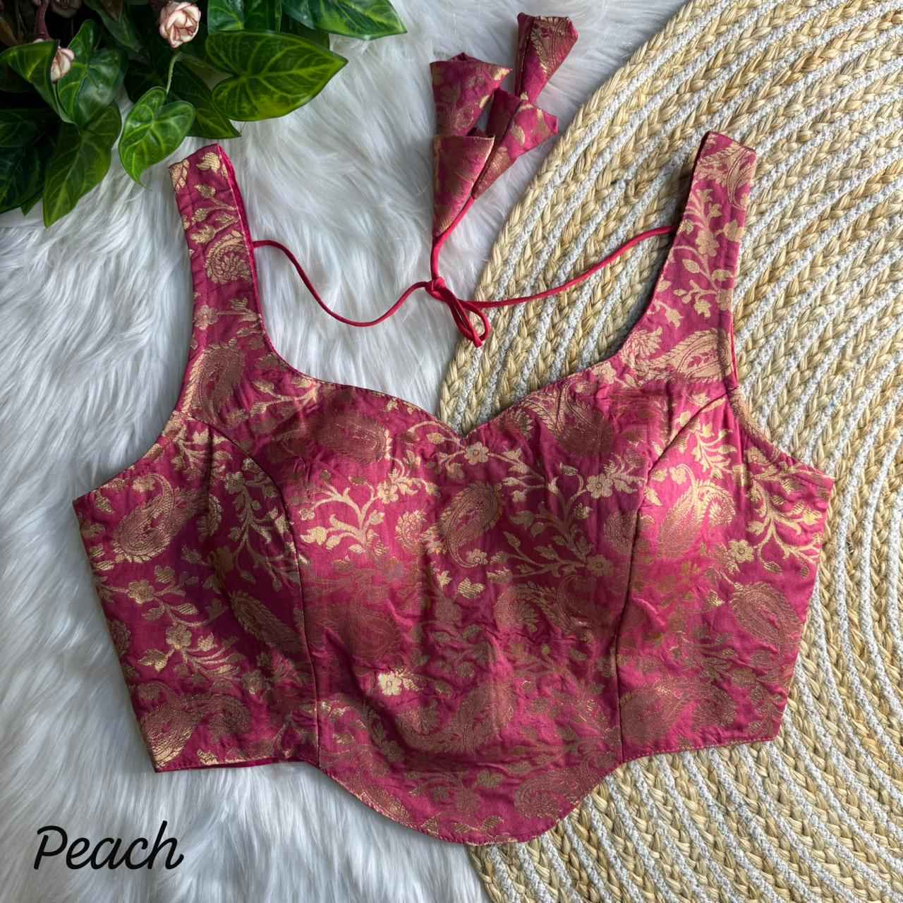 HEAVY JARI BANARASI CORSET STYLE BLOUSE