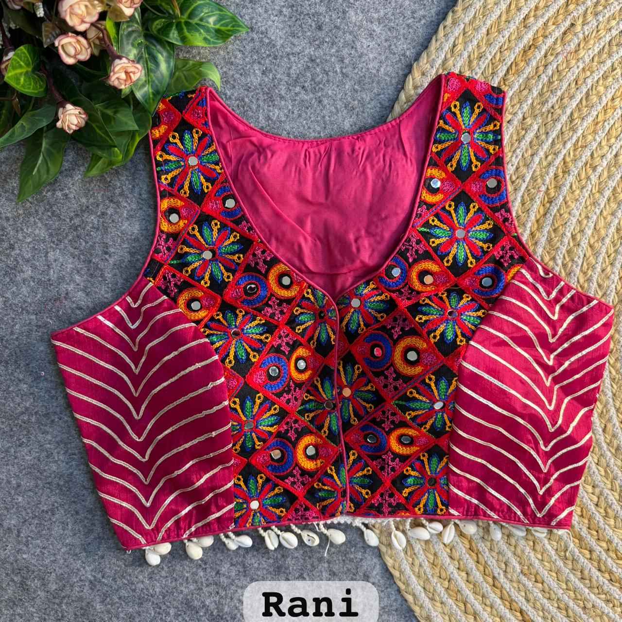 HEAVY SILK KUTCHI GOTAPATTI WORK NAVRATRI SPECIAL BLOUSE 