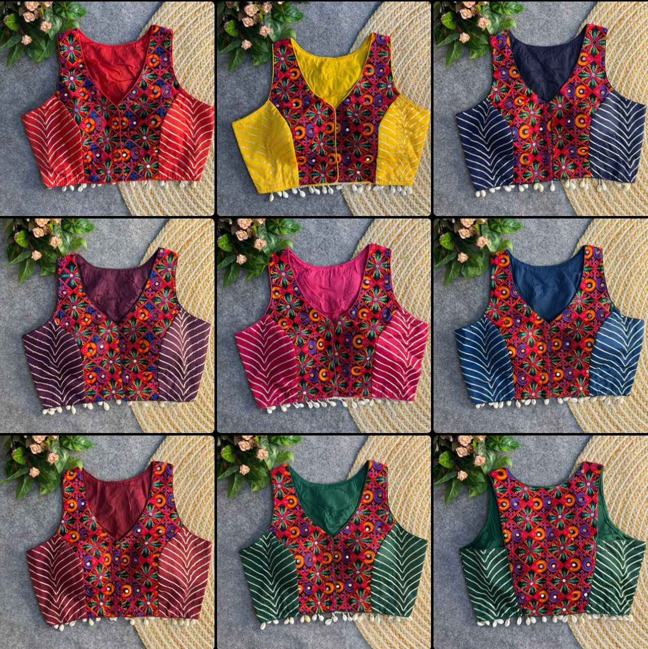 HEAVY SILK KUTCHI GOTAPATTI WORK NAVRATRI SPECIAL BLOUSE 