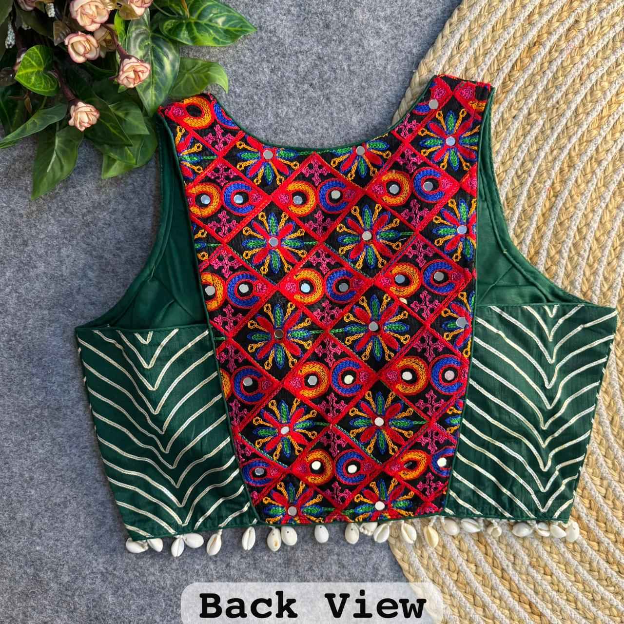 HEAVY SILK KUTCHI GOTAPATTI WORK NAVRATRI SPECIAL BLOUSE 