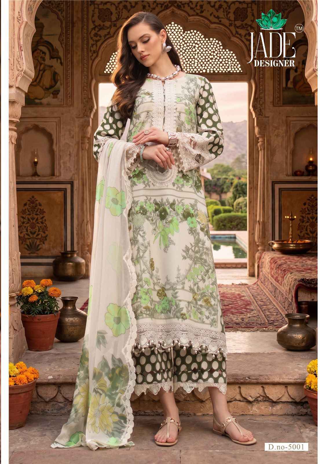 JADE AYESHA ZARA VOL-5 HEAVY LAWN COTTON DRESS MATERIAL