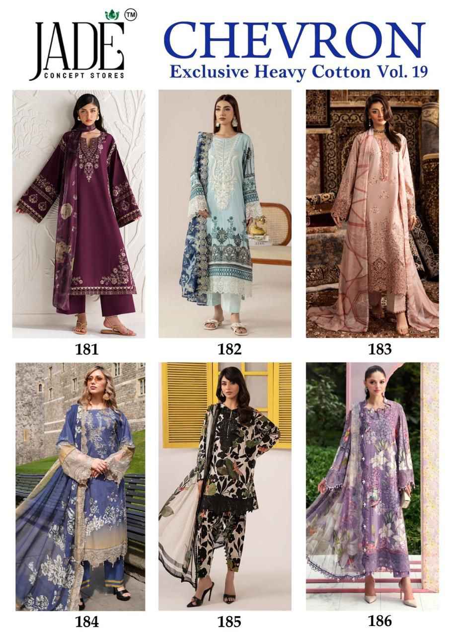JADE CHEVRON VOL-19 EXCLUSIVE HEAVY COTTON DRESS MATERIAL