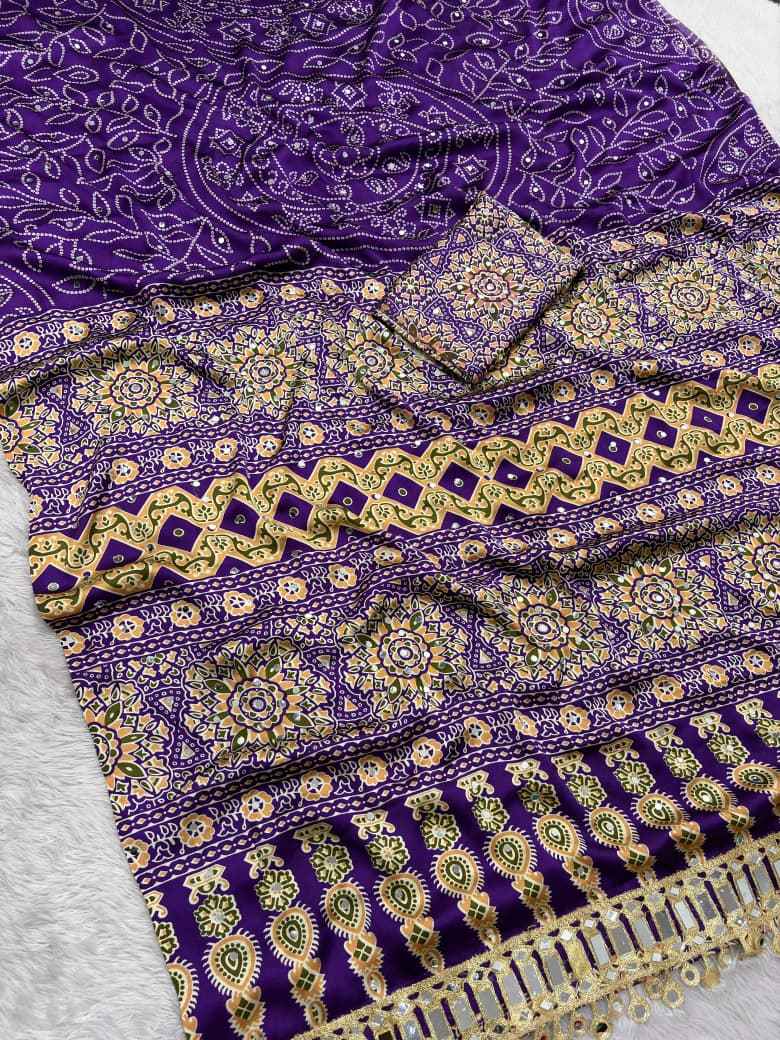 JAPAN SATTIN ORIGINAL MIRROR WORK SAREE