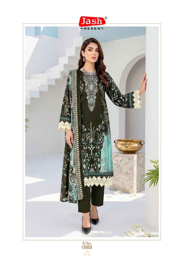 JASH BELLISHA VOL-15 PURE COTTON PAKISTANI PRINT DRESS MATERIAL