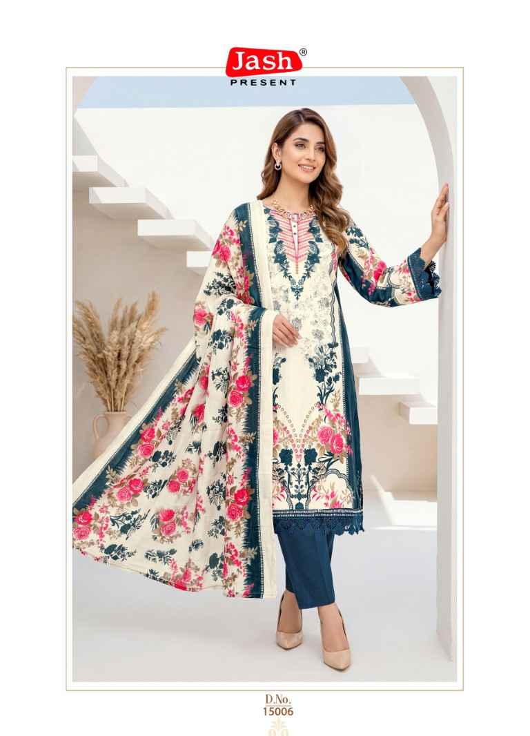 JASH BELLISHA VOL-15 PURE COTTON PAKISTANI PRINT DRESS MATERIAL