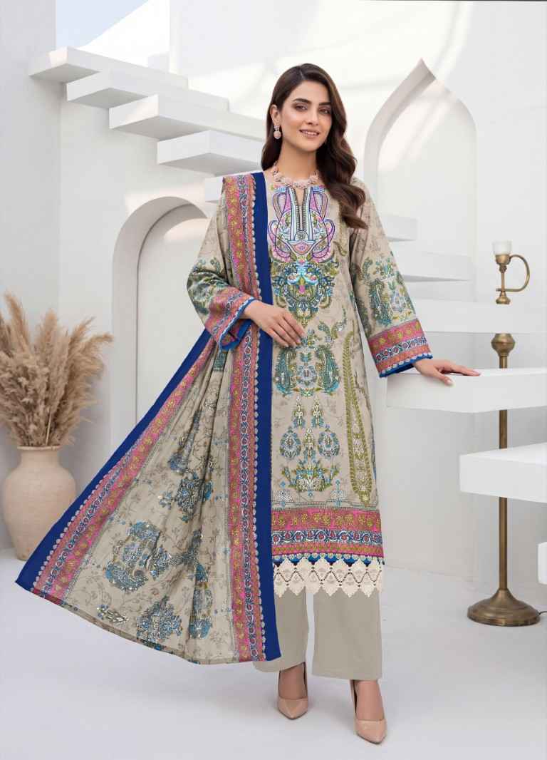 JASH BELLISHA VOL-15 PURE COTTON PAKISTANI PRINT DRESS MATERIAL