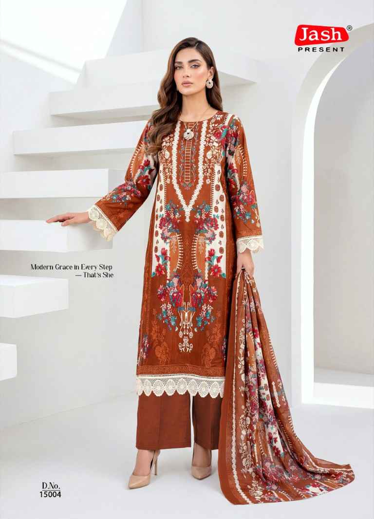 JASH BELLISHA VOL-15 PURE COTTON PAKISTANI PRINT DRESS MATERIAL