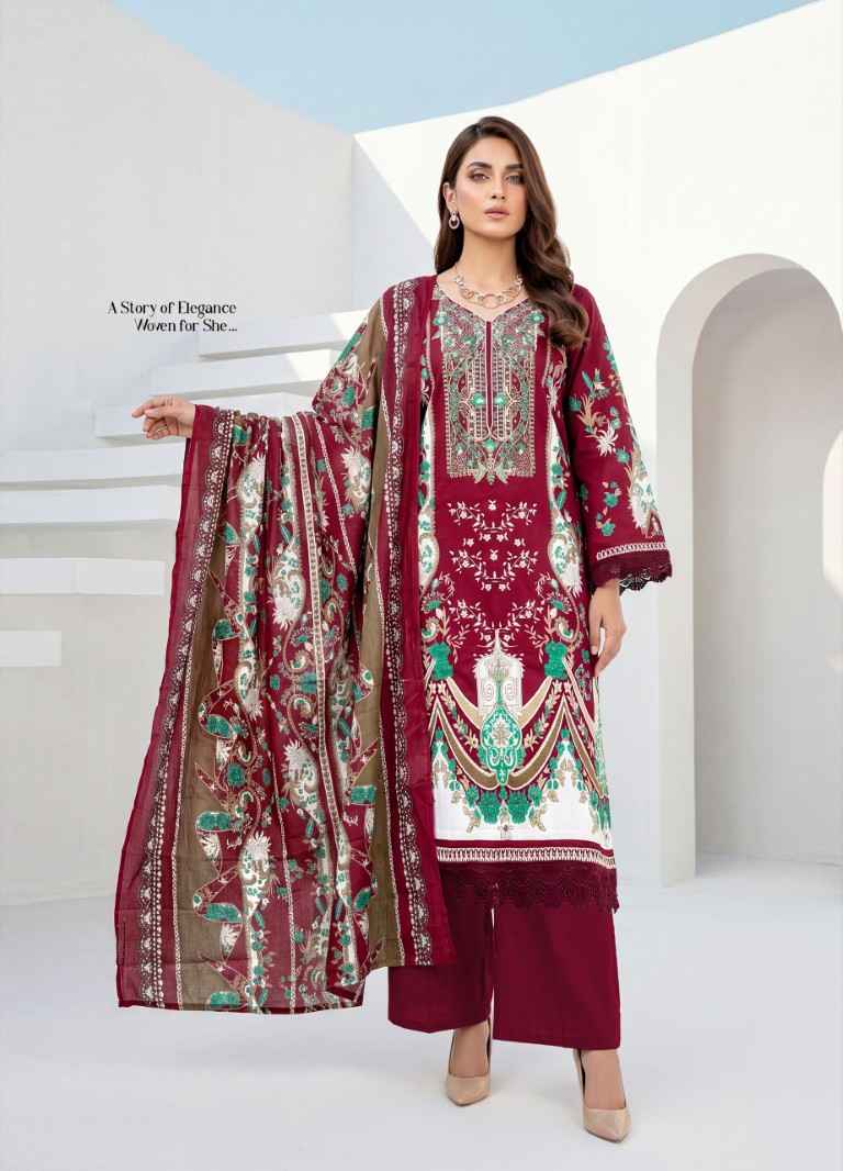 JASH BELLISHA VOL-15 PURE COTTON PAKISTANI PRINT DRESS MATERIAL