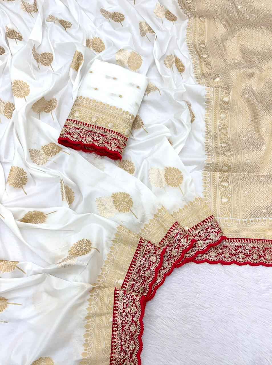 PURE KHADDI DOLA SILK ZARI WEAVING SAREE