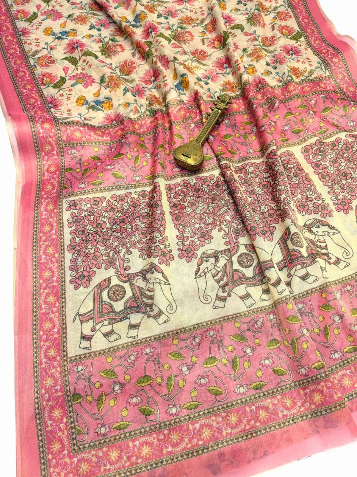 LINEN TISSUE SILK DIGITAL PRINTED SAREE