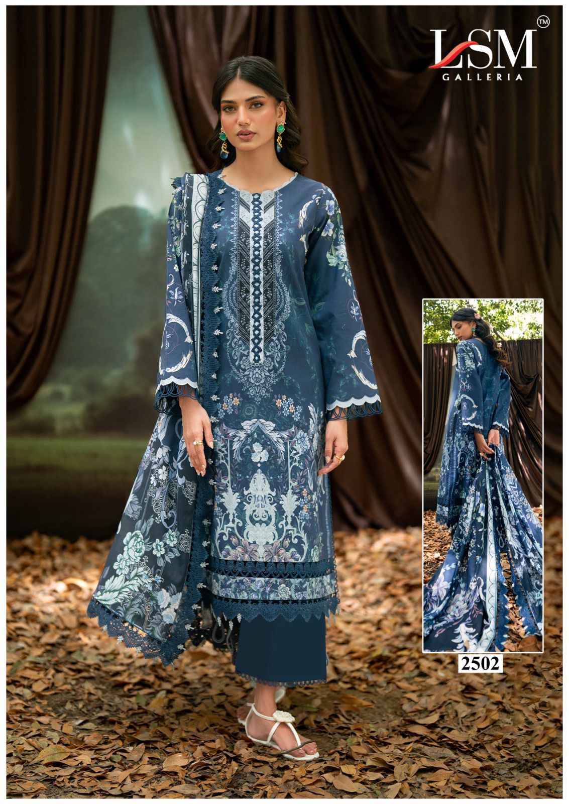 LSM PARIAM DREAM VOL-25 HEAVY LAWN PRINTED DRESS MATERIAL