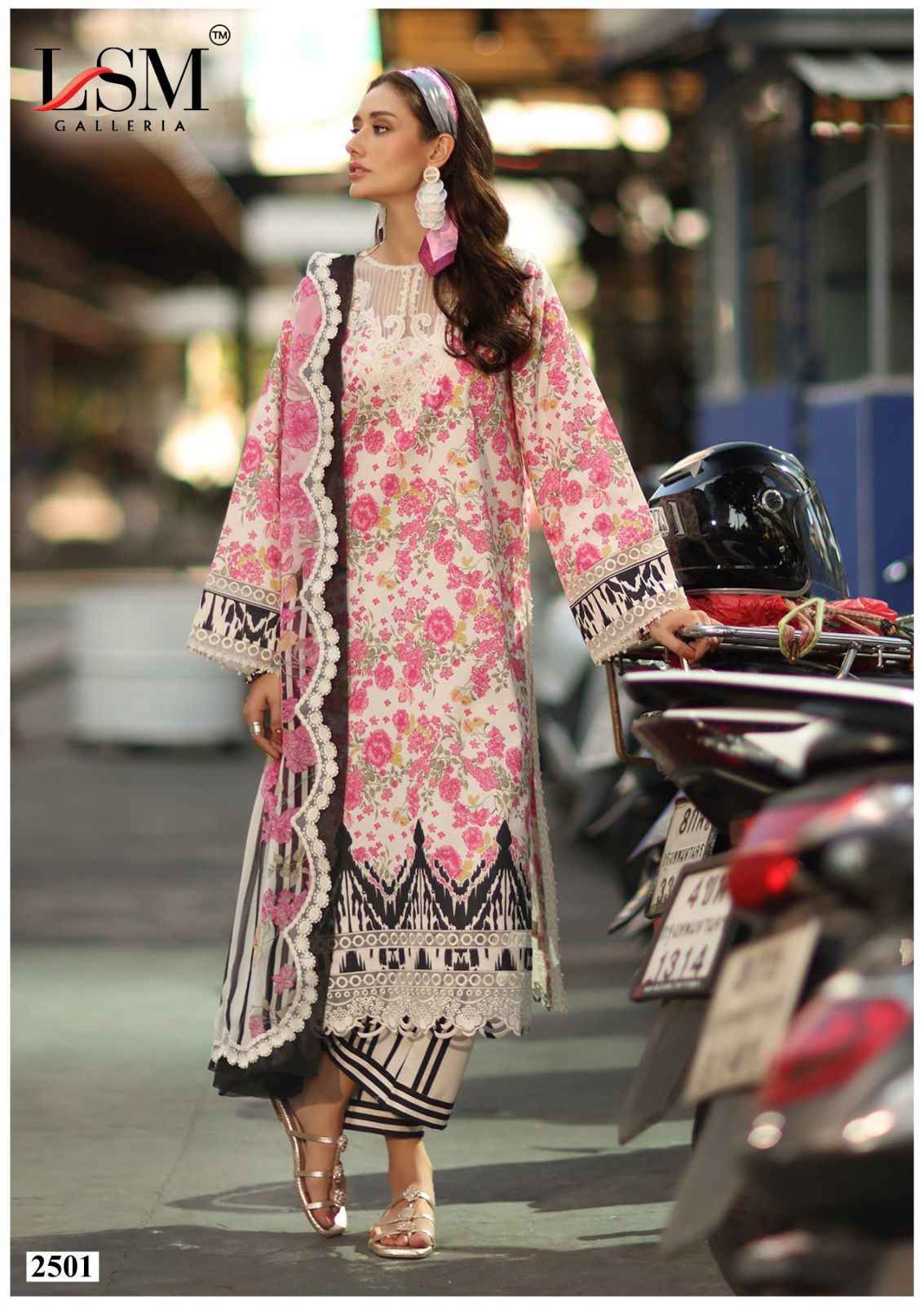 LSM PARIAM DREAM VOL-25 HEAVY LAWN PRINTED DRESS MATERIAL