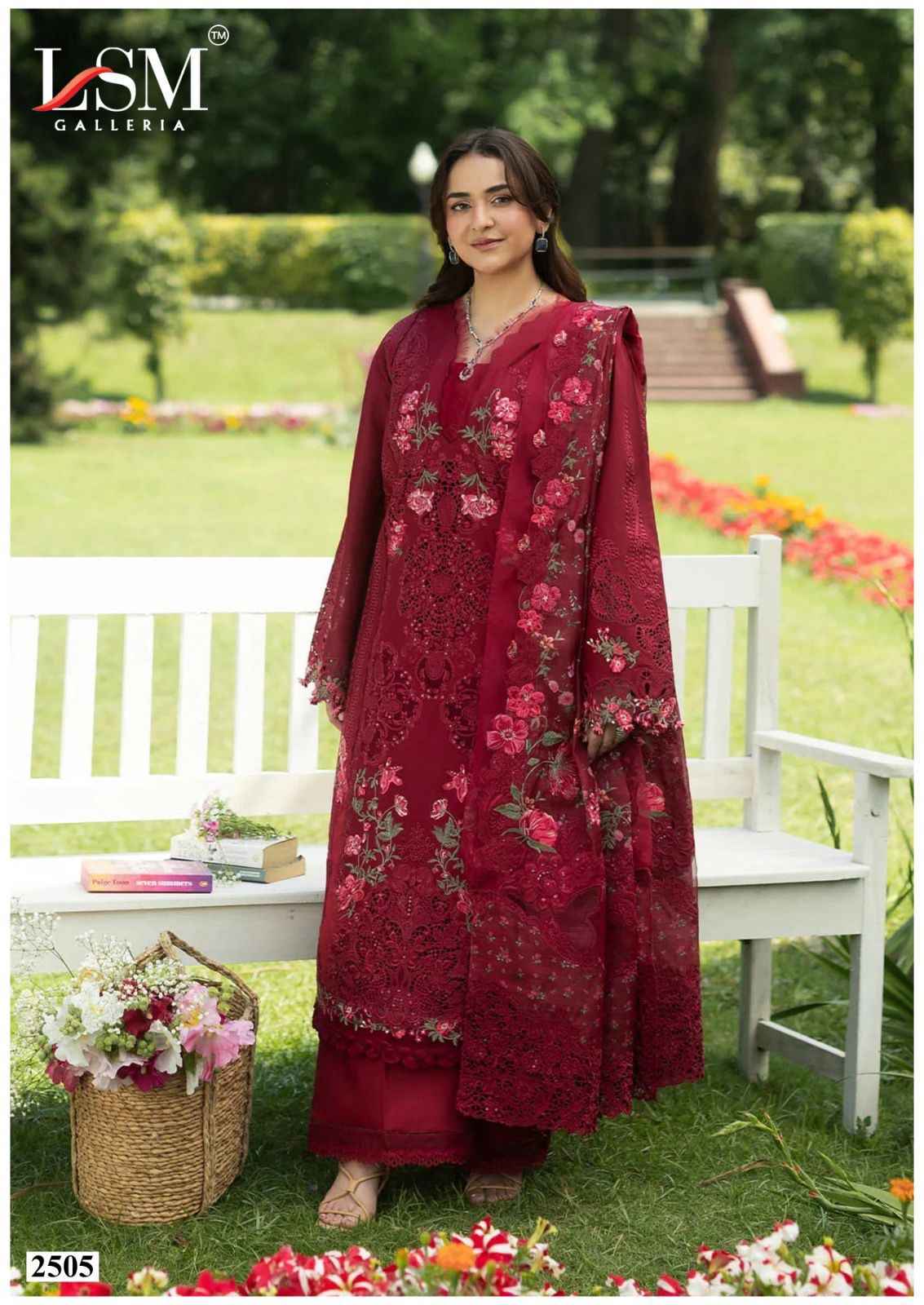 LSM PARIAM DREAM VOL-25 HEAVY LAWN PRINTED DRESS MATERIAL