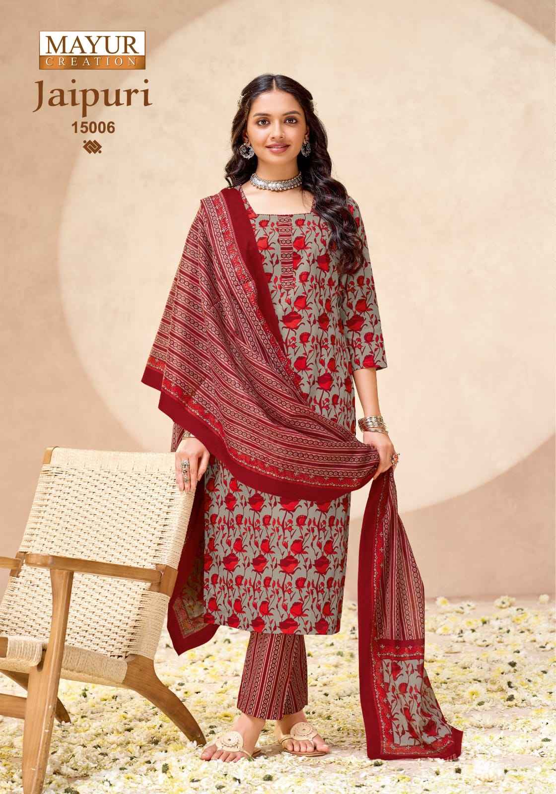 MAYUR JAIPURI VOL-15 PURE COTTON PRINTED DRESS MATERIAL 