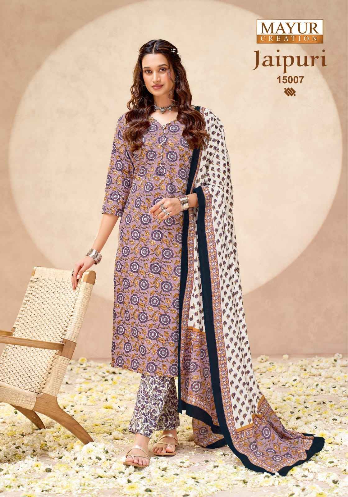 MAYUR JAIPURI VOL-15 PURE COTTON PRINTED DRESS MATERIAL 
