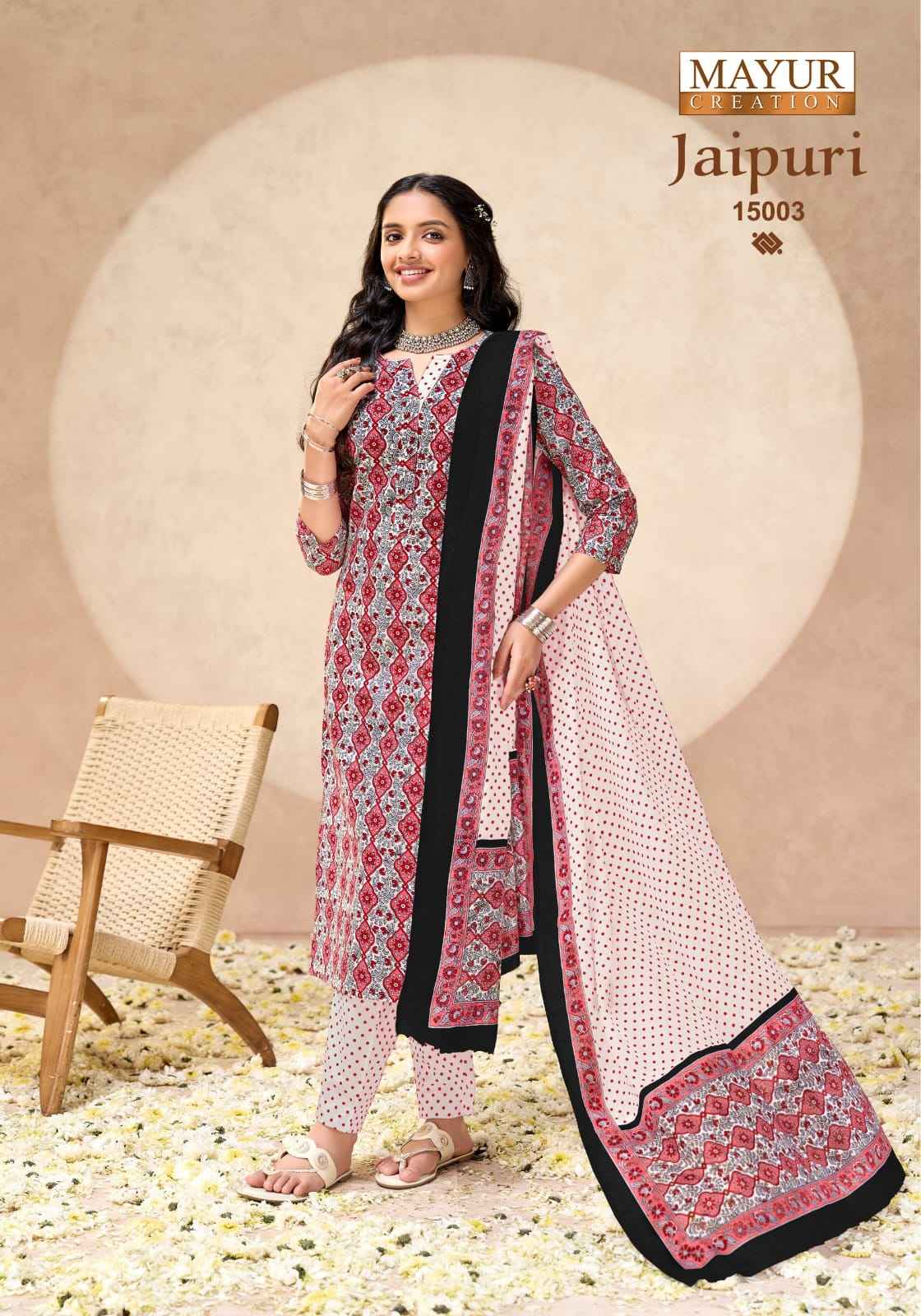 MAYUR JAIPURI VOL-15 PURE COTTON PRINTED DRESS MATERIAL 