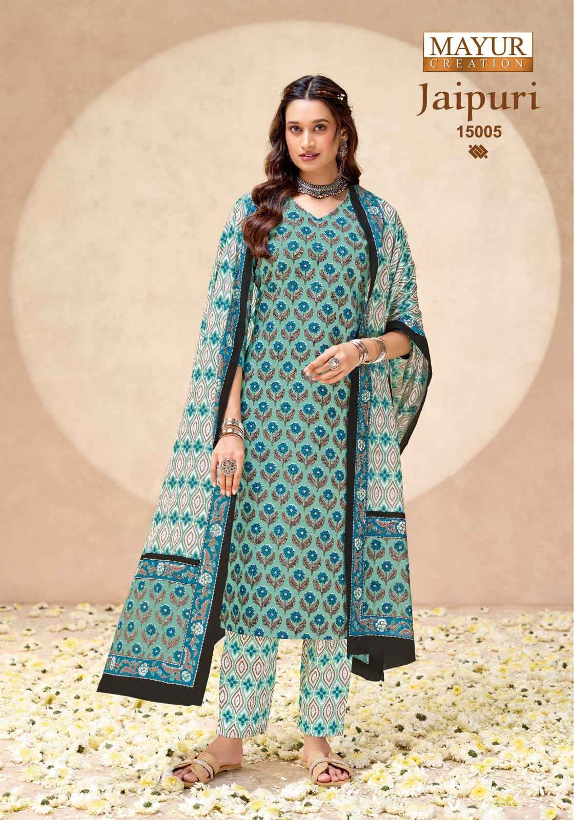 MAYUR JAIPURI VOL-15 PURE COTTON PRINTED DRESS MATERIAL 