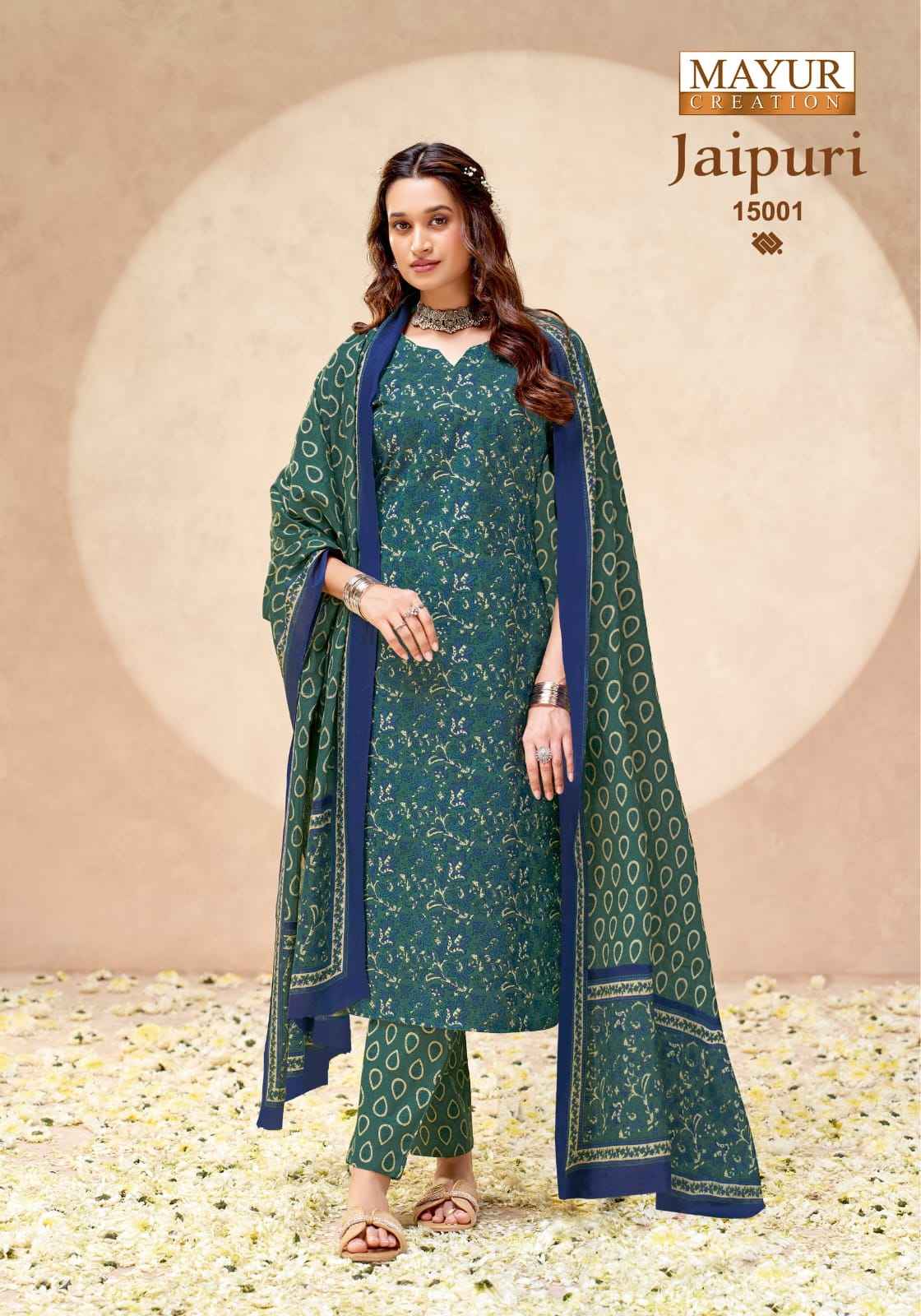 MAYUR JAIPURI VOL-15 PURE COTTON PRINTED DRESS MATERIAL 
