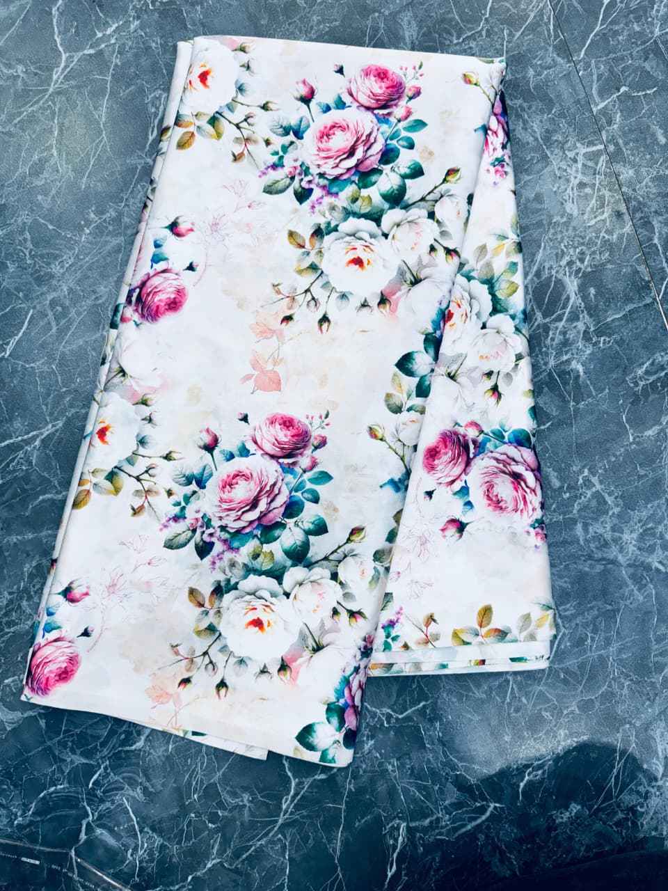 ORIGINAL JAPAN SATIN DIGITAL PRINT SAREE