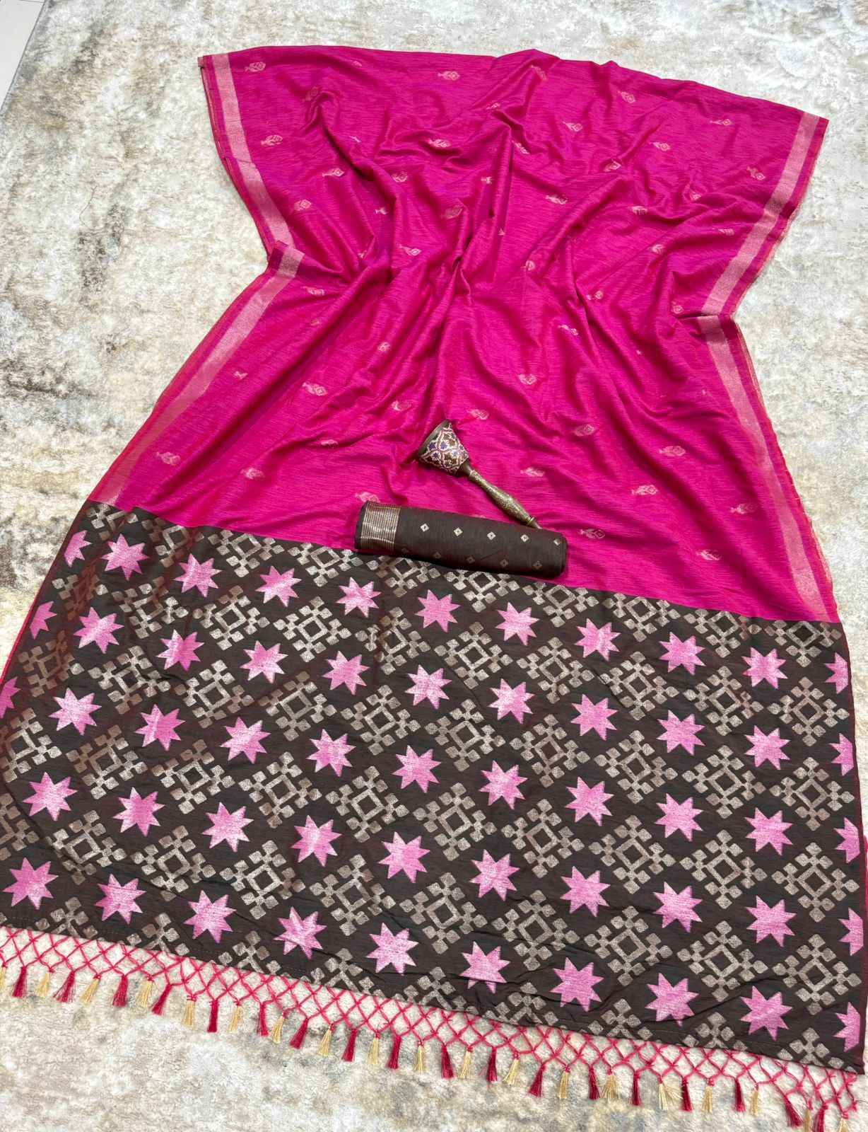 PREMIUM SOFT PURE LINEN SILK ZARI WEAVING SAREE