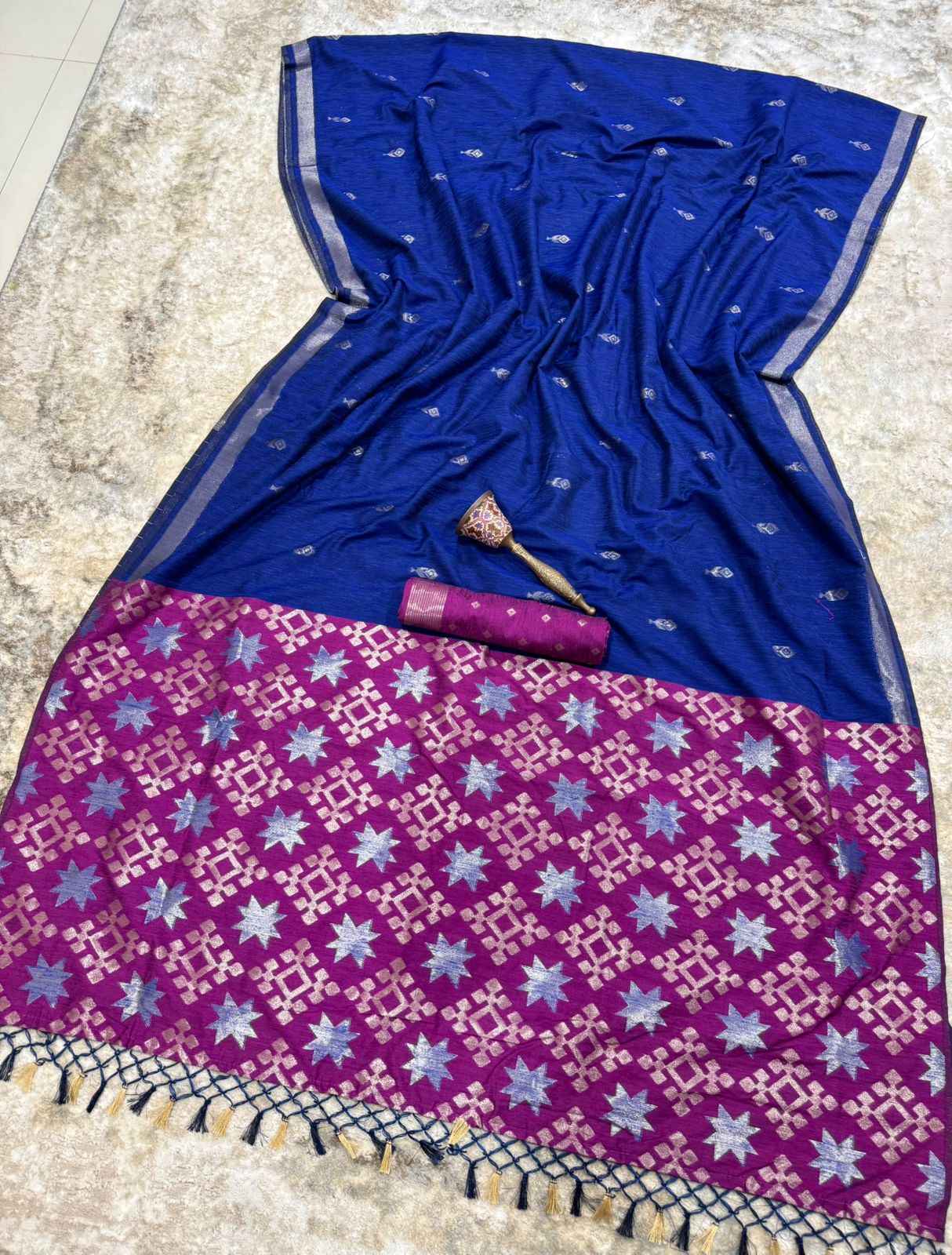 PREMIUM SOFT PURE LINEN SILK ZARI WEAVING SAREE