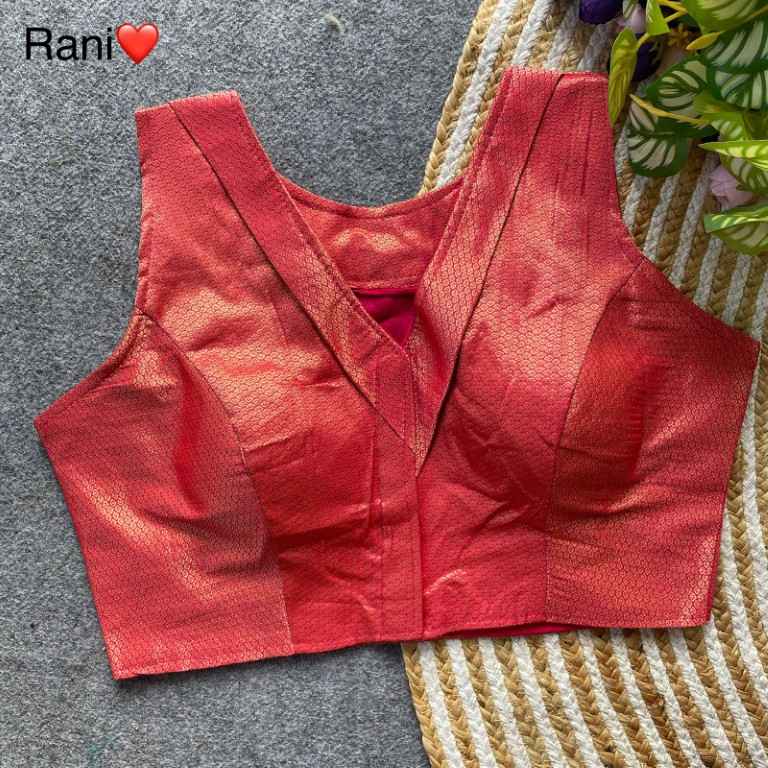 PURE BANARASI JECQUARD PARTYWEAR READYMADE BLOUSE
