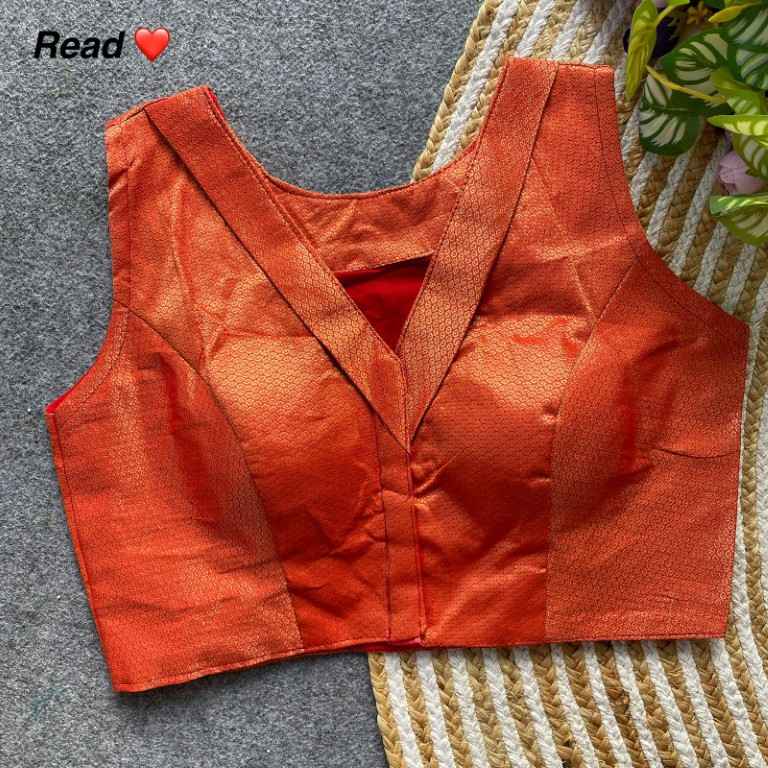 PURE BANARASI JECQUARD PARTYWEAR READYMADE BLOUSE