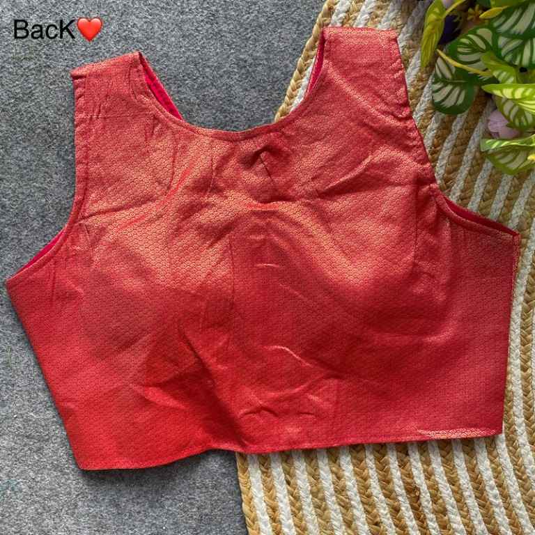 PURE BANARASI JECQUARD PARTYWEAR READYMADE BLOUSE