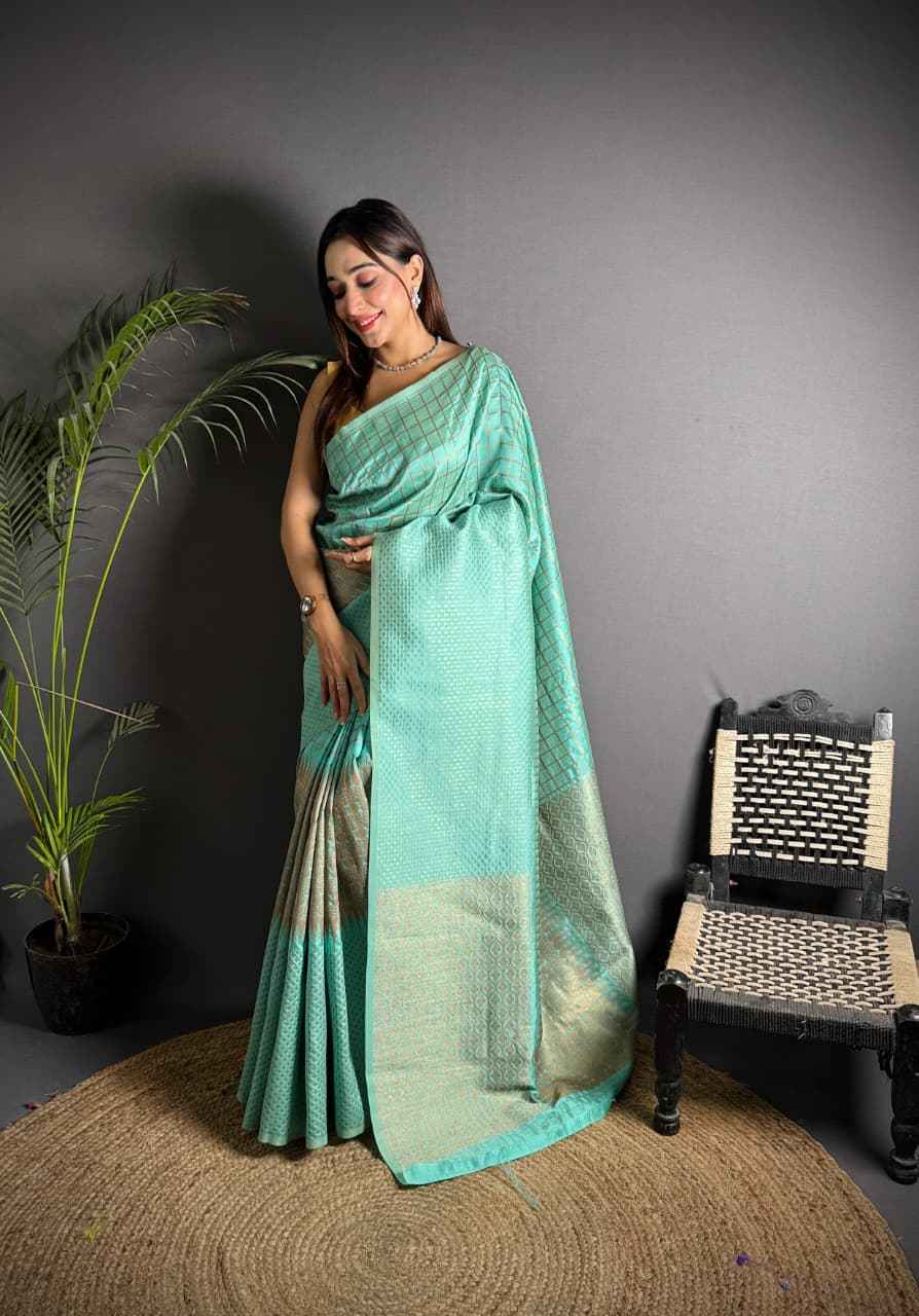 PURE BANARASI SILK KHICHA JARI WORK SAREE 