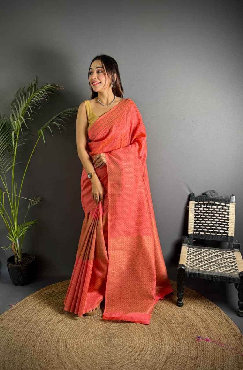 PURE BANARASI SILK KHICHA JARI WORK SAREE 