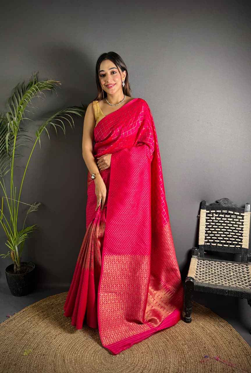 PURE BANARASI SILK KHICHA JARI WORK SAREE 