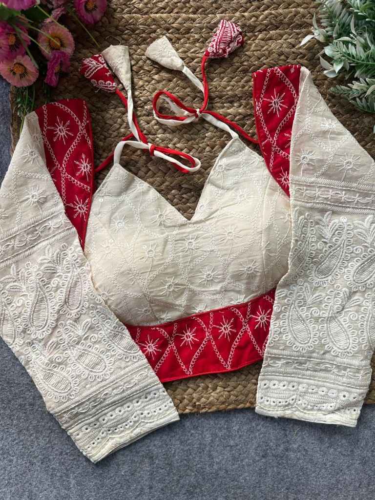 PURE CAMRIC COTTON HAKOBA READYMADE BLOUSE 
