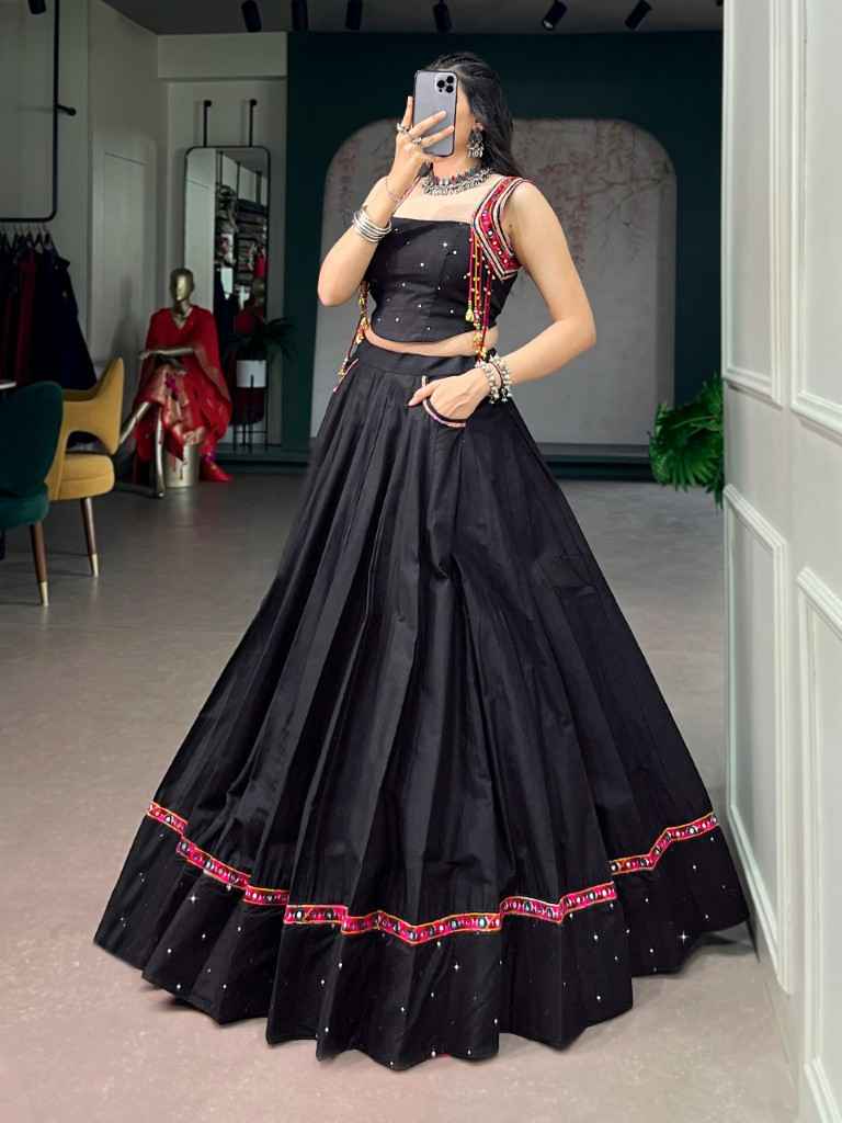 PURE COTTON MIRROR WORK NAVRATRI LEHENGA CHOLI 