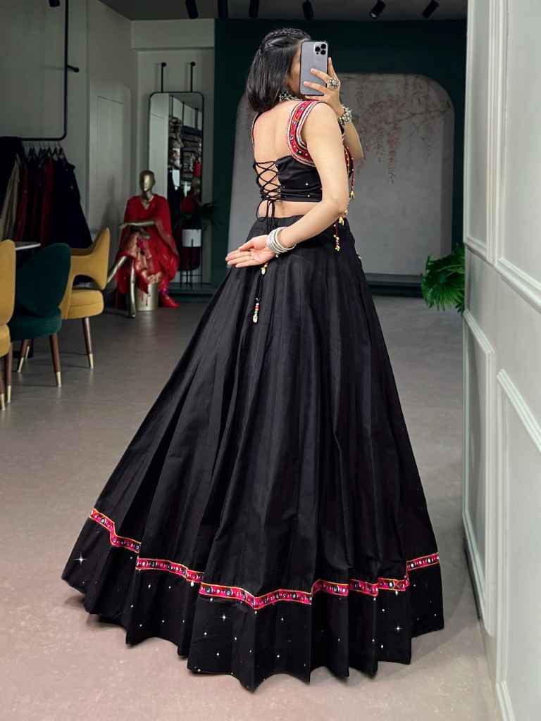 PURE COTTON MIRROR WORK NAVRATRI LEHENGA CHOLI 