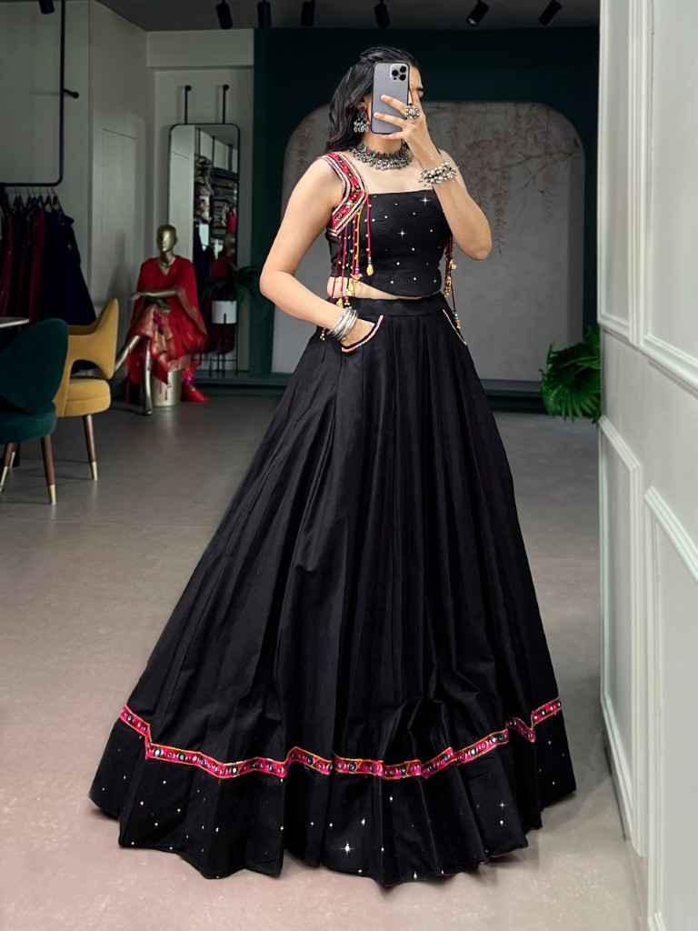 PURE COTTON MIRROR WORK NAVRATRI LEHENGA CHOLI 