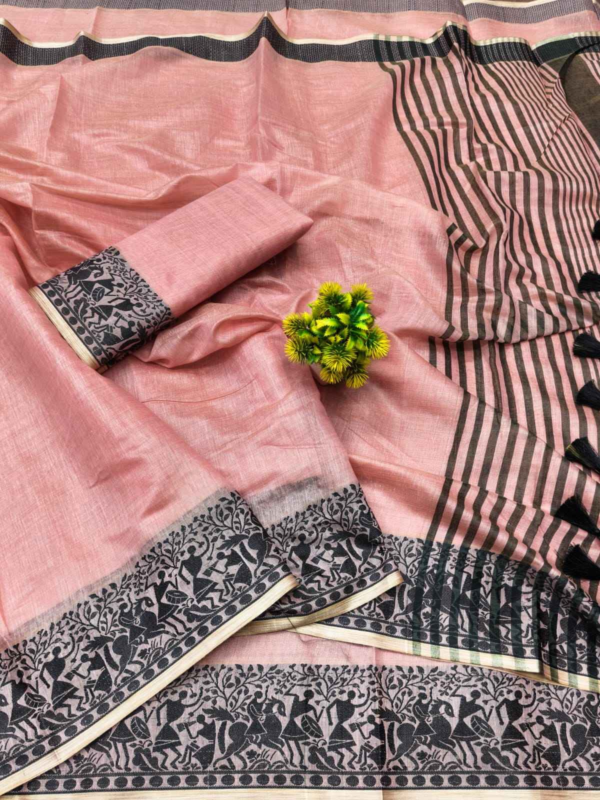 PURE COTTON SOFT SILK JACQUARD WEAVING SAREE 1