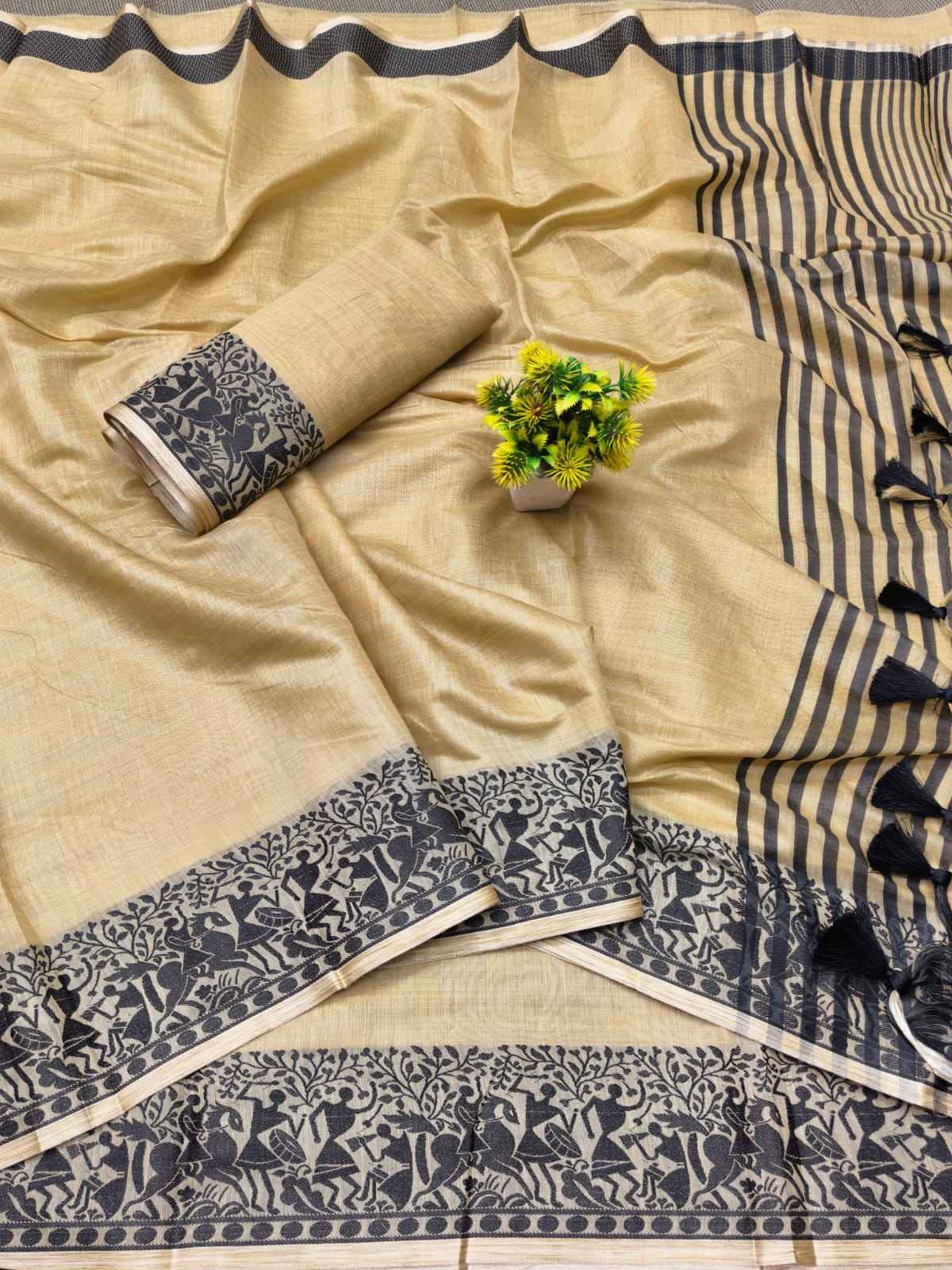 PURE COTTON SOFT SILK JACQUARD WEAVING SAREE 1