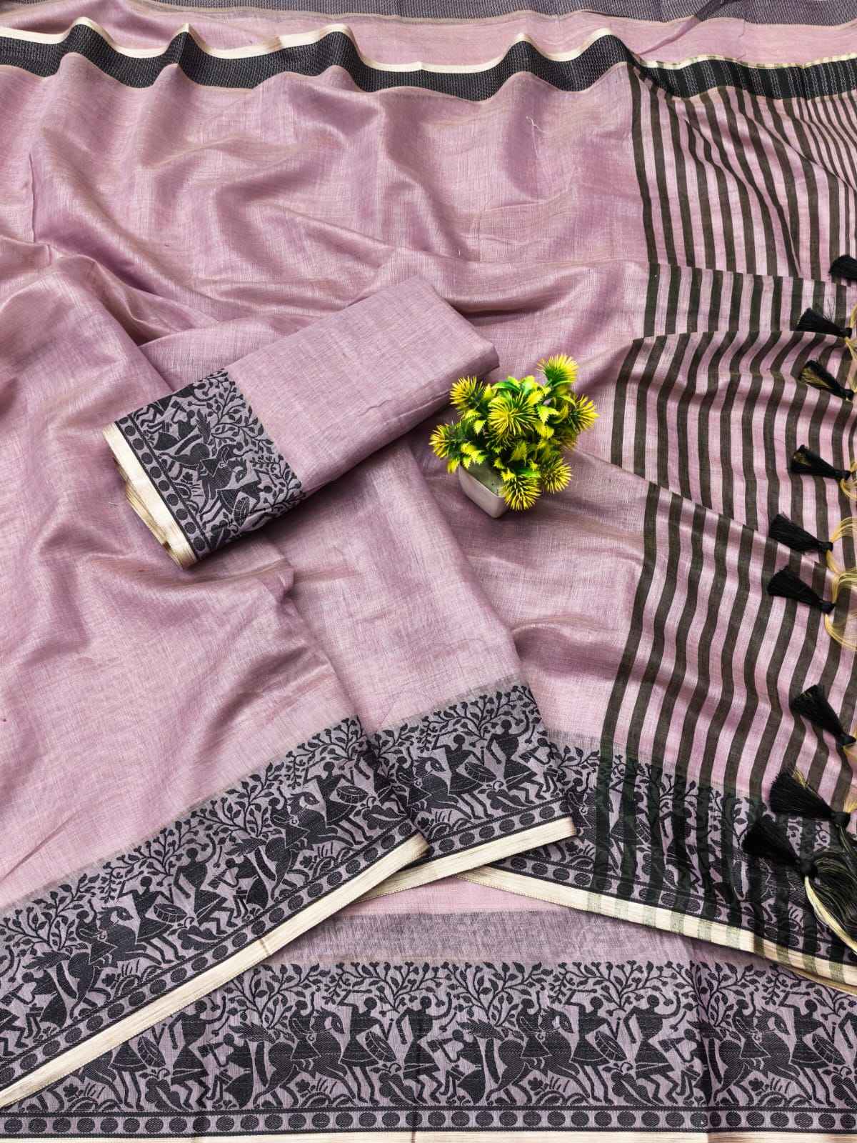 PURE COTTON SOFT SILK JACQUARD WEAVING SAREE 1