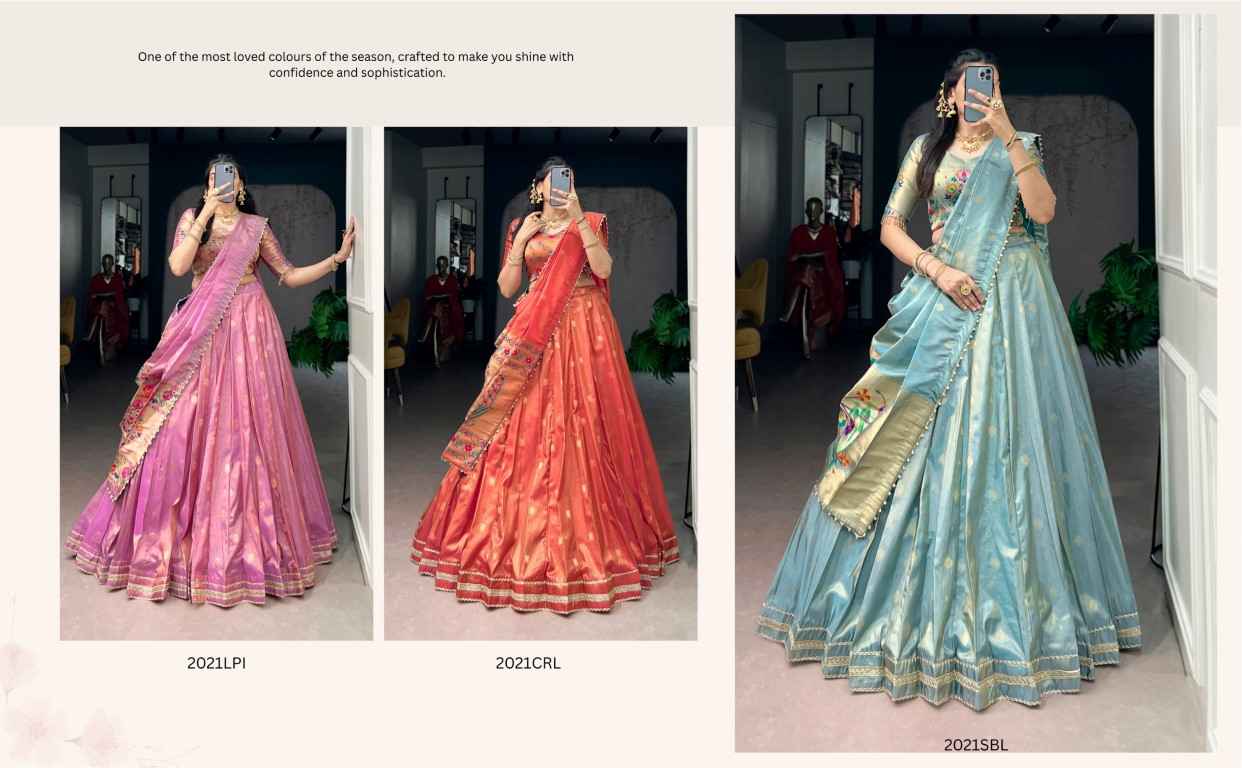 PURE SHIMMER ZARI WEAVING WORK PAITHANI LEHENGA CHOLI
