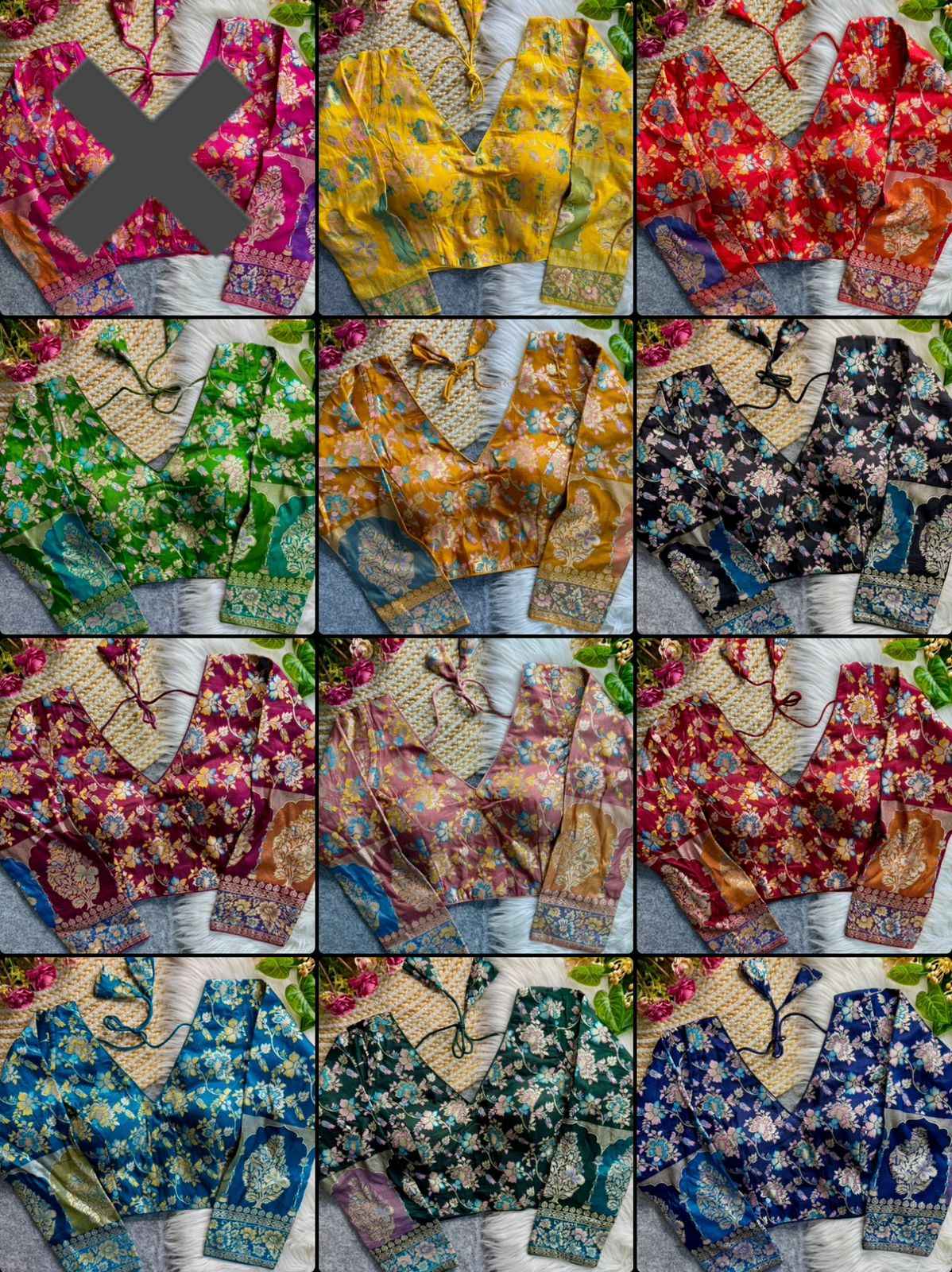 PURE SOFT DOLA SILK BANARASI PARTYWEAR BLOUSE