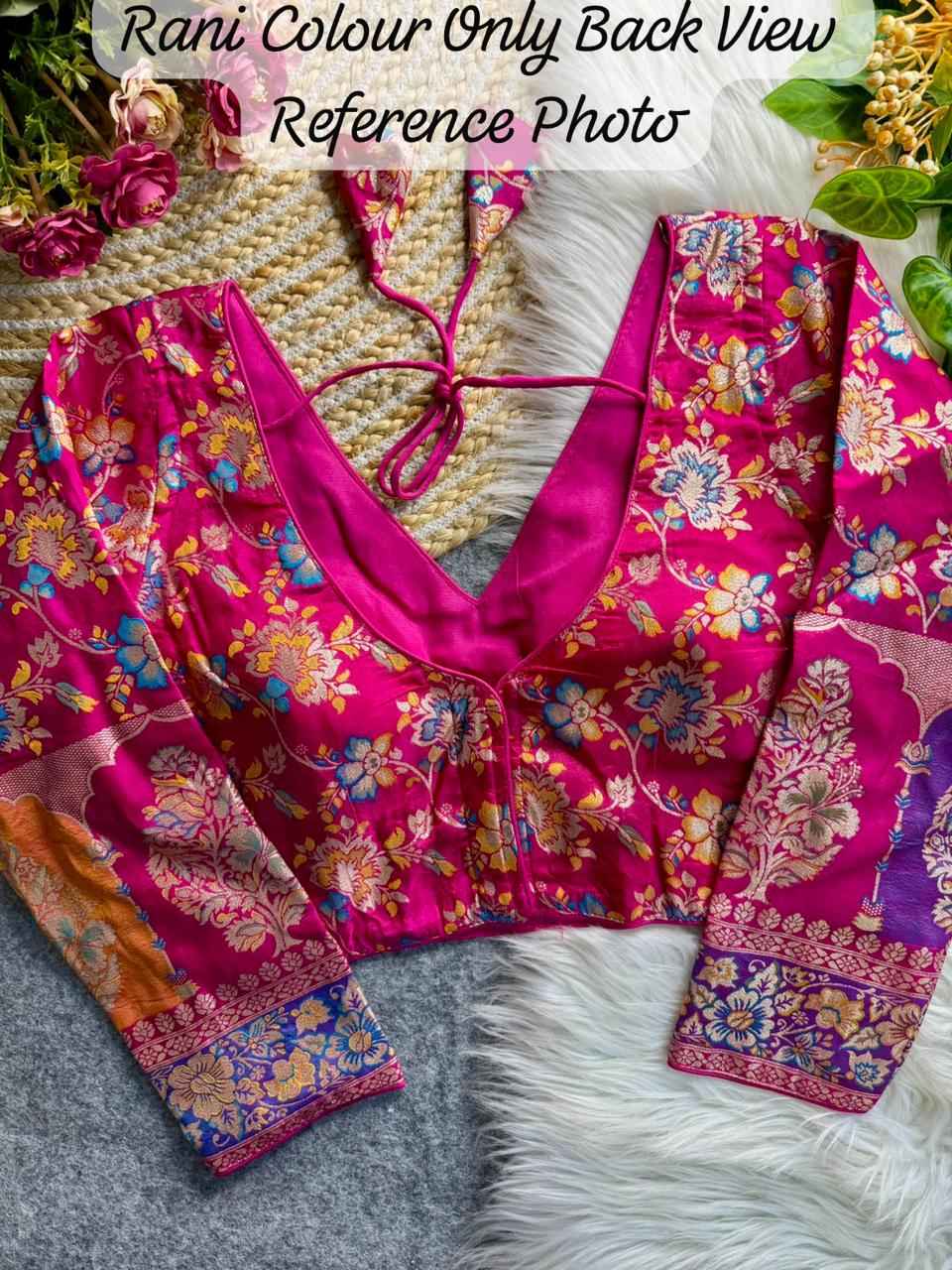 PURE SOFT DOLA SILK BANARASI PARTYWEAR BLOUSE