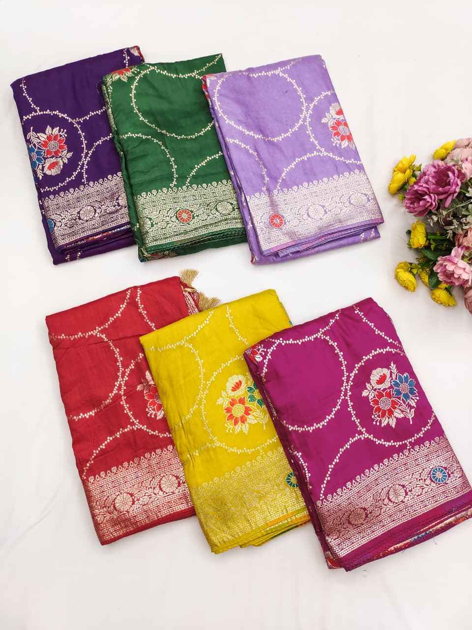 PURE SOFT RUSSIAN SILK MEENAKARI ZARI WOOVEN SAREE 1