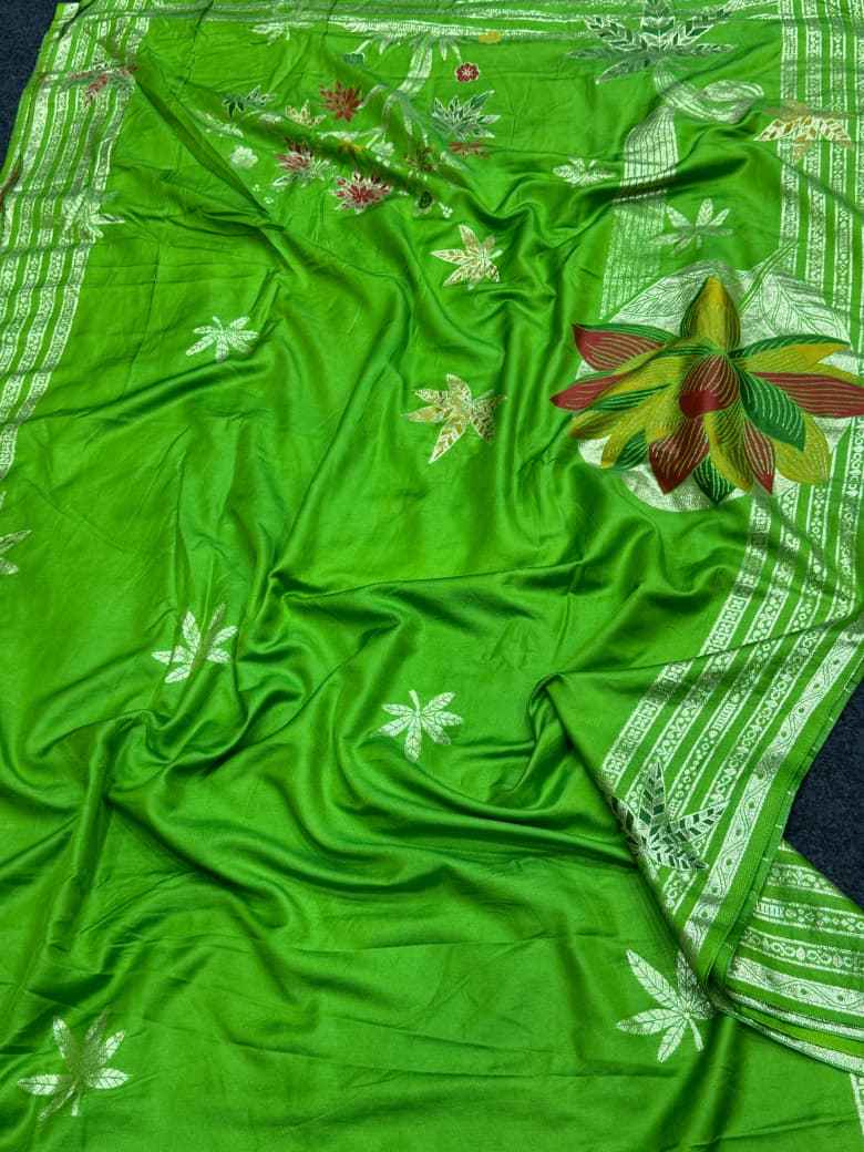 PURE SOFT RUSSIAN SILK KARI MEENAKARI WEAVING SAREE 