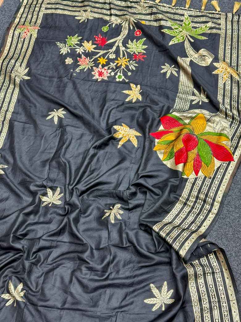 PURE SOFT RUSSIAN SILK KARI MEENAKARI WEAVING SAREE 