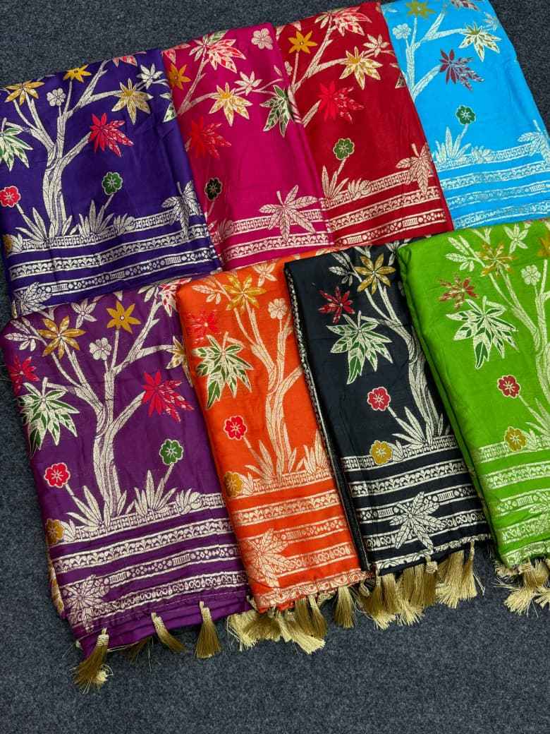 PURE SOFT RUSSIAN SILK KARI MEENAKARI WEAVING SAREE 